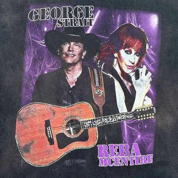 Delta 2010 Tour George Strait with Reba McEntire Tee - Size Medium - Picture 2 of 6